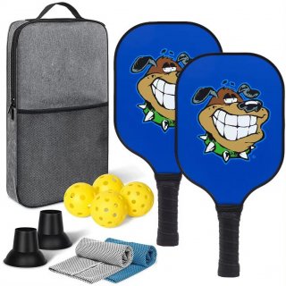 Outdoor Fiberglass Pickleball Racquet with Foam Injected Edge and PP Core