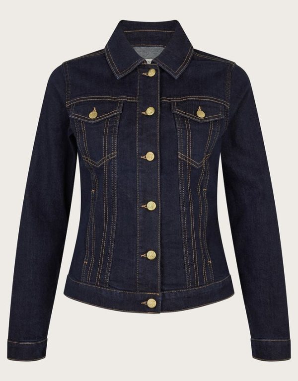 Monsoon Maya Seam Denim Jacket Blue - Image 5