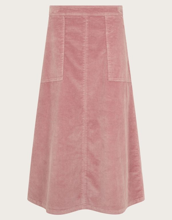 Monsoon Malika Corduroy Midi Skirt Pink - Image 5