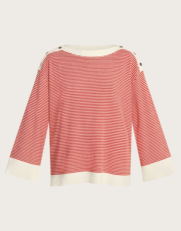 Monsoon Simmi Stripe Jumper Red - Image 5