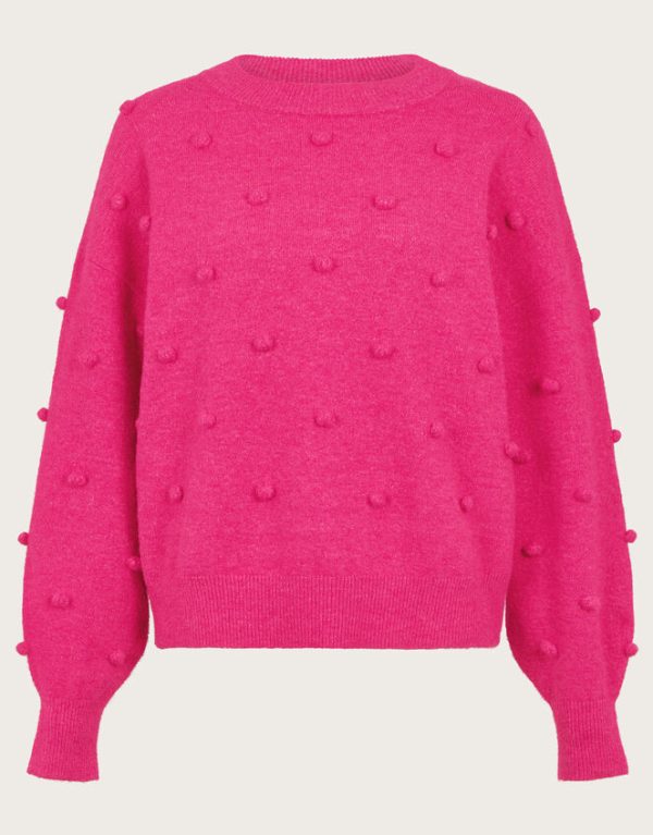 Monsoon Bonita Bobble Jumper Pink - Image 5