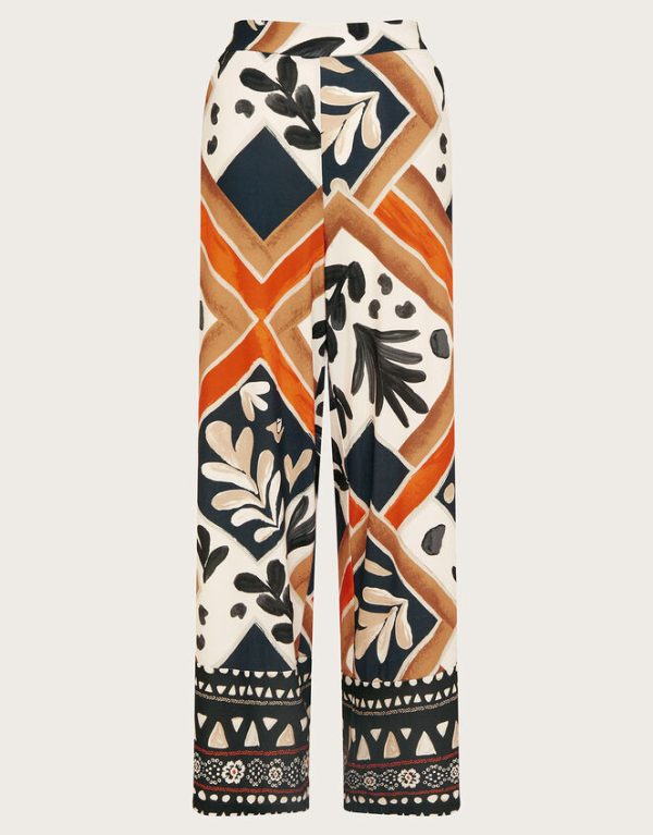 Monsoon Cadenza Print Jersey Trousers Black - Image 5