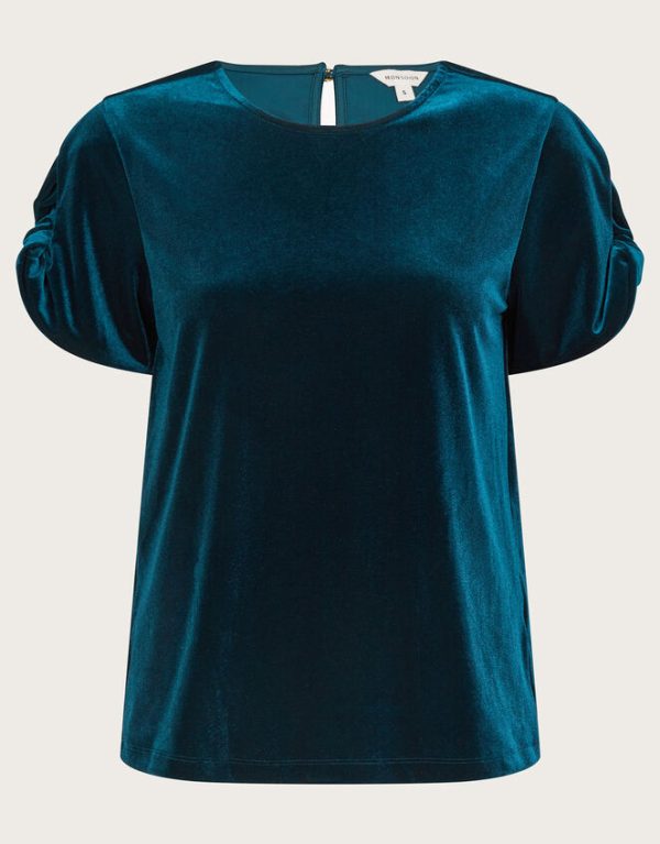 Monsoon Viv Velvet T-ShirtTeal - Image 5