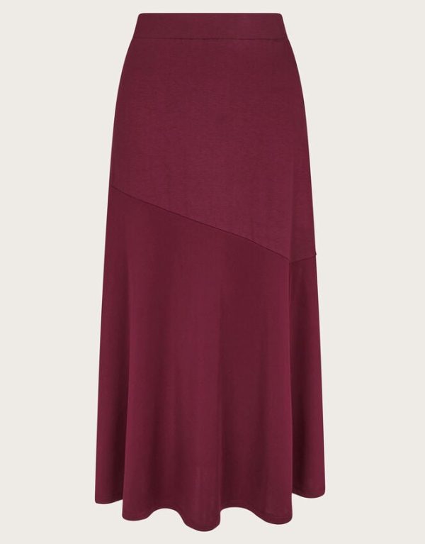 Monsoon Fifi Jersey Panel Midi Skirt Red - Image 6