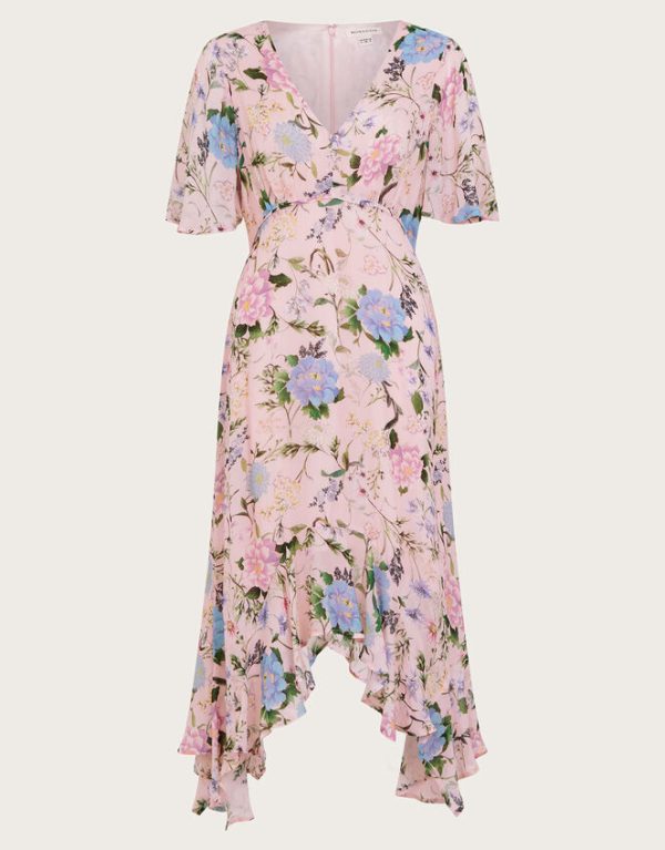 Monsoon Sisi Floral Print Dress Pink - Image 7