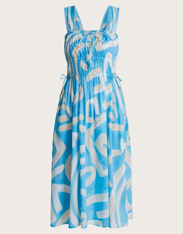 Monsoon Demi Abstract Print Sundress Blue - Image 5