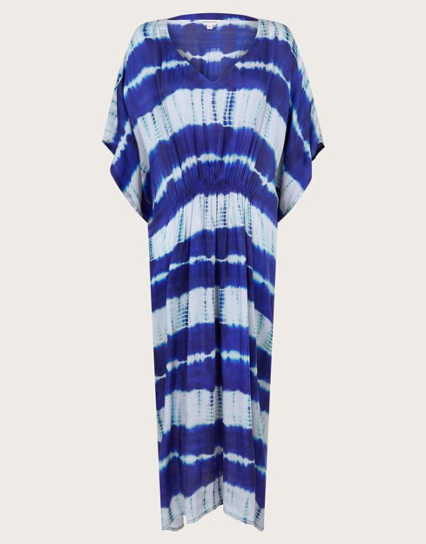 Monsoon Nova Tie Dye Kaftan Blue - Image 5