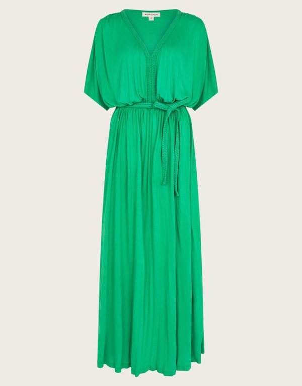 Monsoon Everly Jersey Dress Green - Image 5