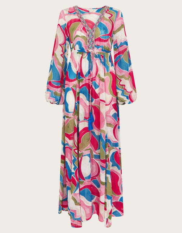 Monsoon Mathilde Kaftan Pink - Image 6