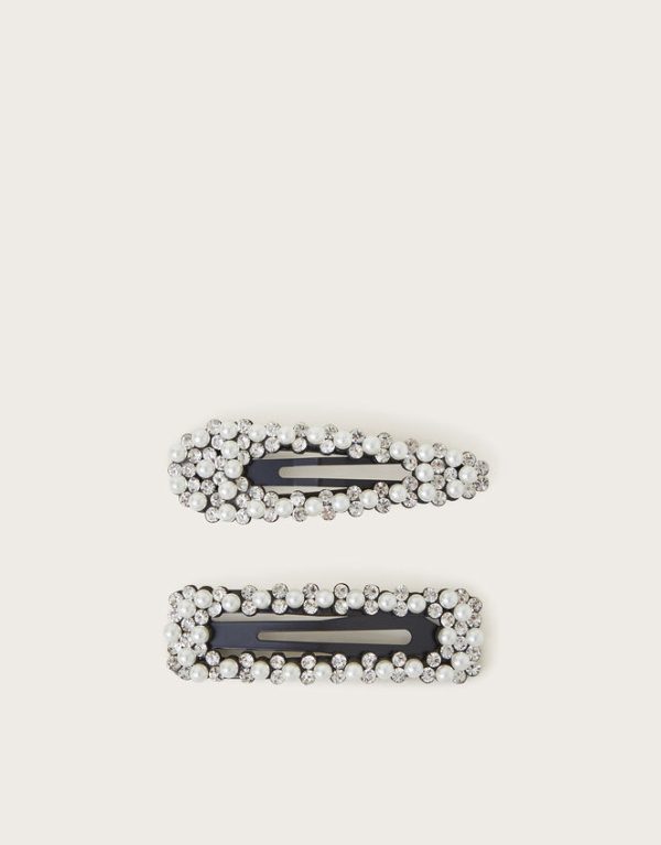 Monsoon 2-Pack Pearl and Diamante Hair Clips