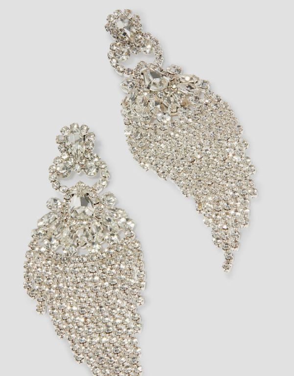 Monsoon Crystal Diamante Fringe Drop Earrings