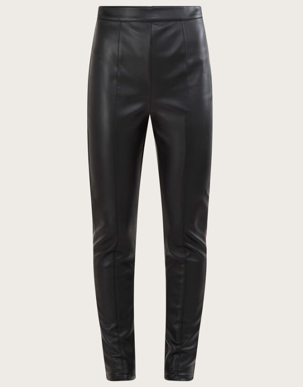 Monsoon Lillian PU Trousers with Recycled Polyester Black - Image 4