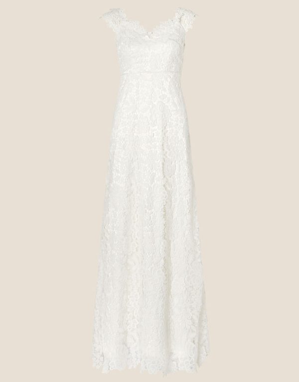 Monsoon Cassandra Lace Bridal Maxi Dress Ivory - Image 4