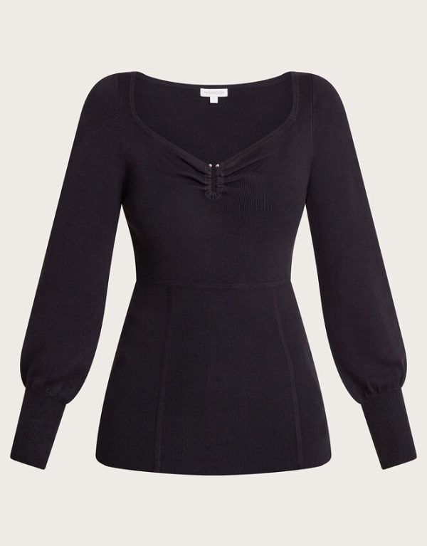 Monsoon Bodice Detail Jumper Black - Image 5