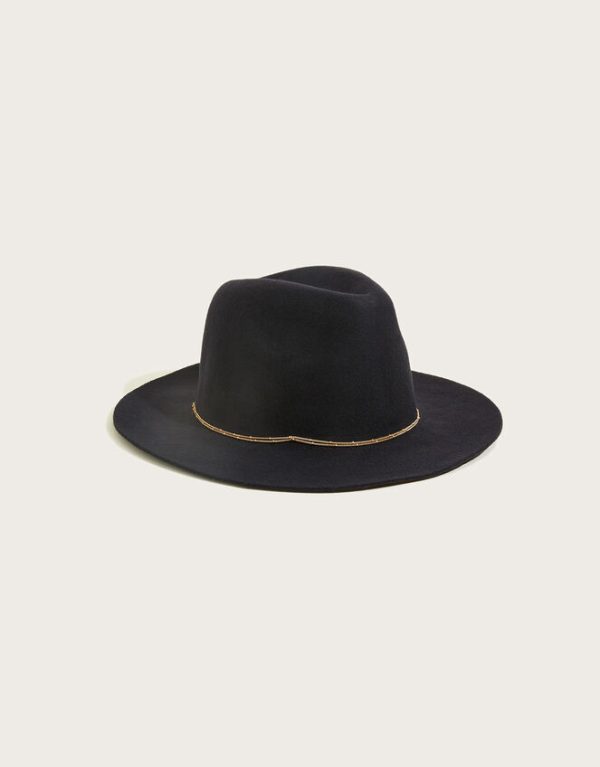 Monsoon Chain Trim Fedora Hat - Image 2