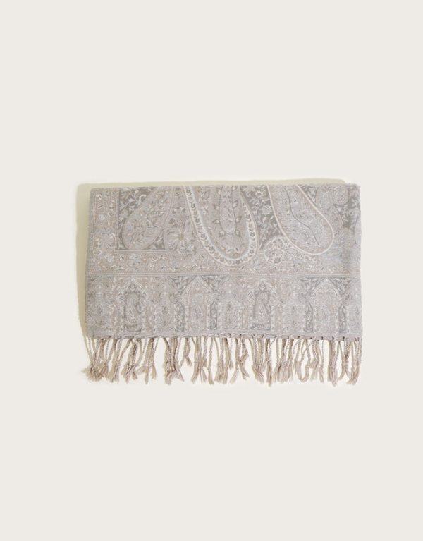 Monsoon Paisley Print Jacquard Scarf