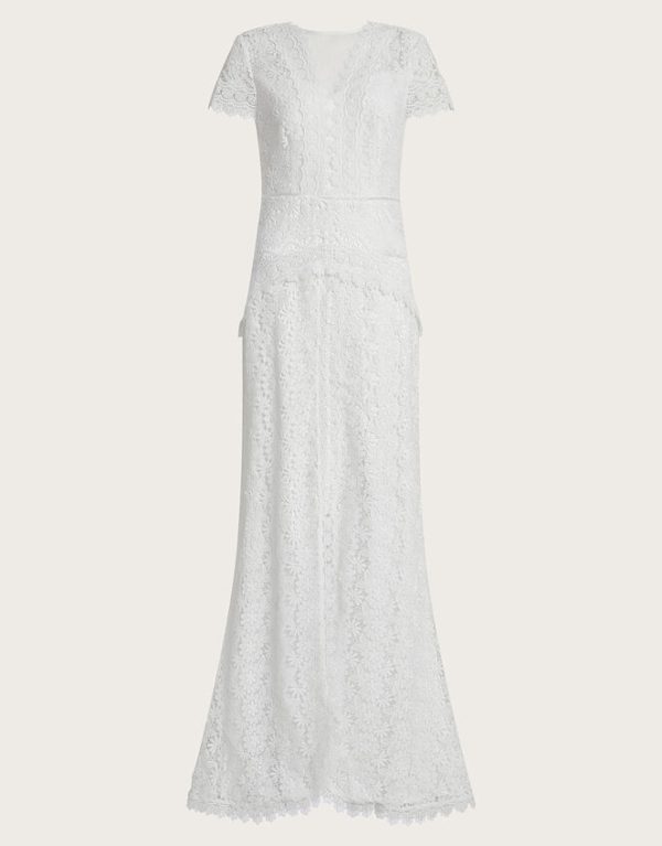 Monsoon Sienna Lace Bridal Dress Ivory - Image 5