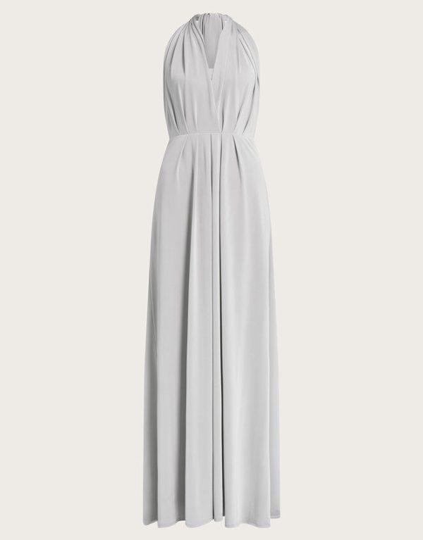 Monsoon Thea Twist Me Tie Me Maxi Dress Silver - Image 5