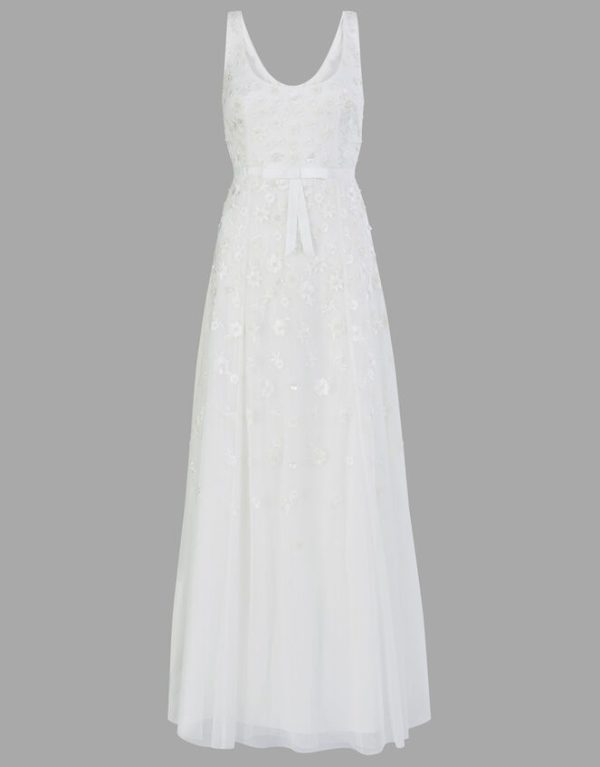 Monsoon Amelie Embroidered Bridal Dress Ivory - Image 5