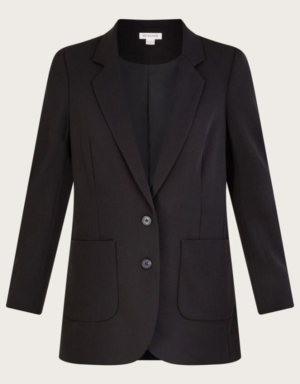 Monsoon Lauren Plain Blazer Black - Image 4