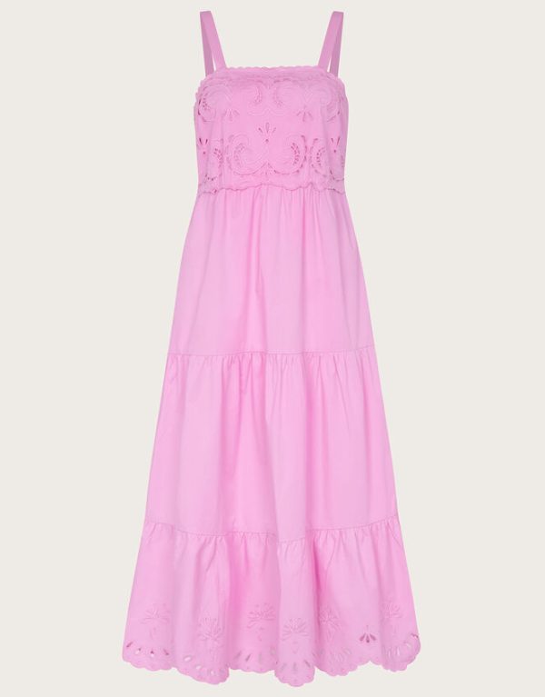 Monsoon Cirilla Cutwork Dress Pink - Image 5