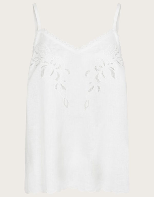 Monsoon Cutwork Embroidery Cami Top Ivory - Image 5