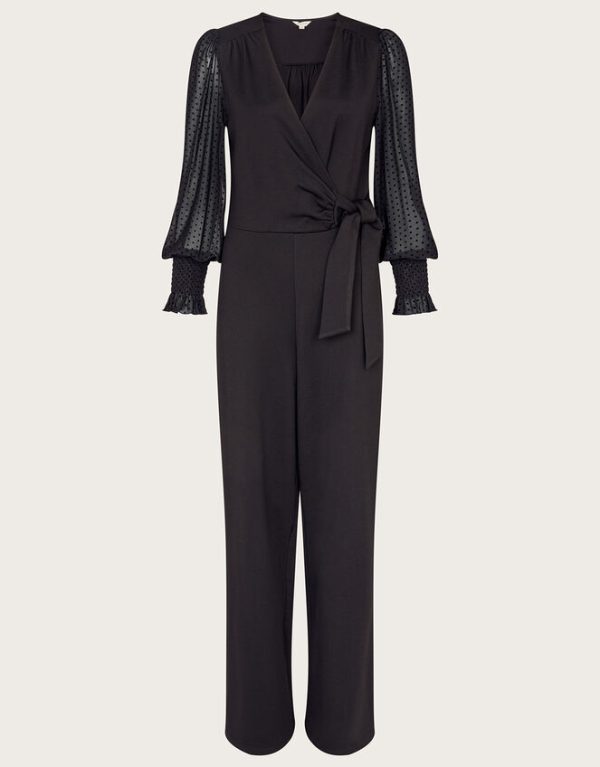 Monsoon Penny Ponte Jumpsuit Black - Image 5