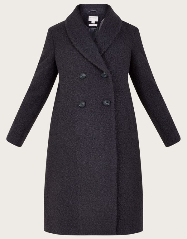 Monsoon Bobbie Boucle Coat Grey - Image 5