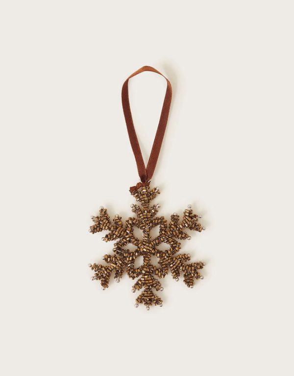 Monsoon Snowflake Hanging Decoration Gold