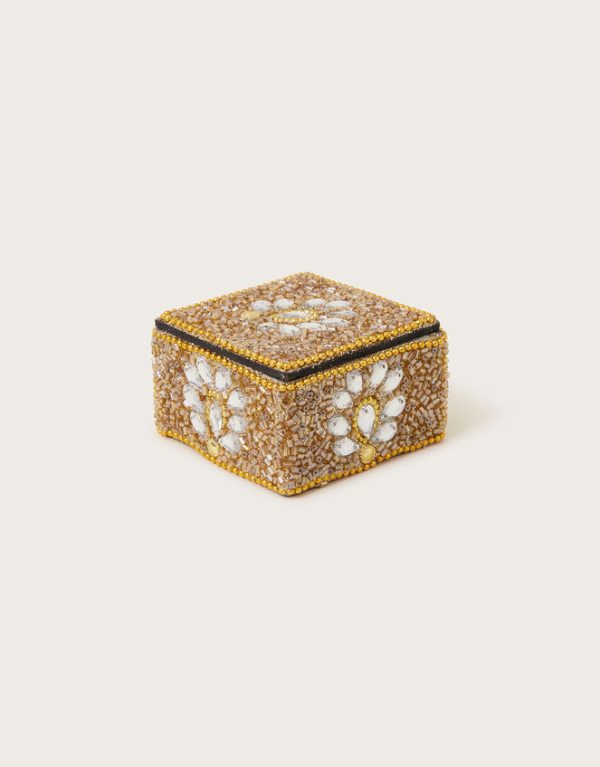 Monsoon Shellac Embellished Square Box Gold