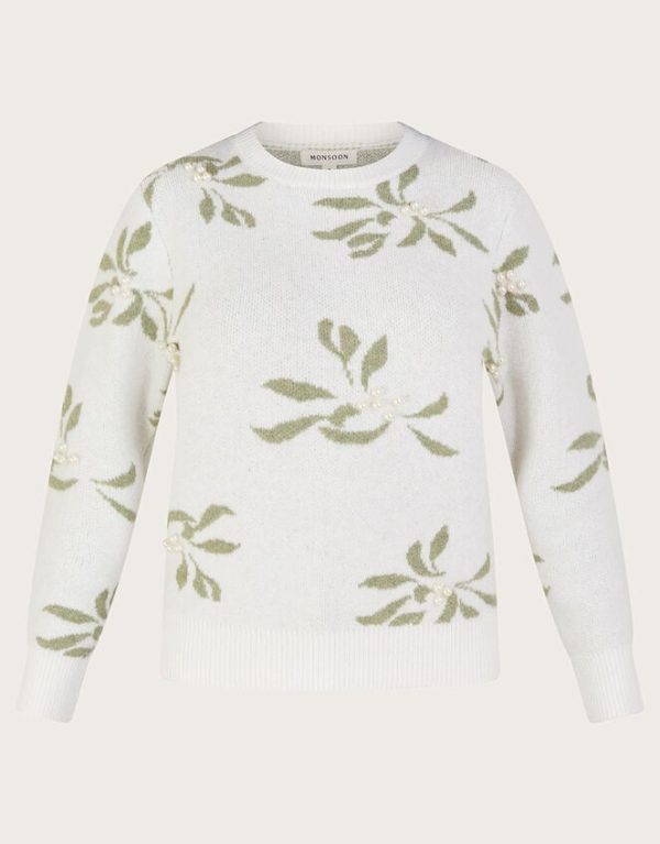 Monsoon Mia Mistletoe Jumper Ivory - Image 5