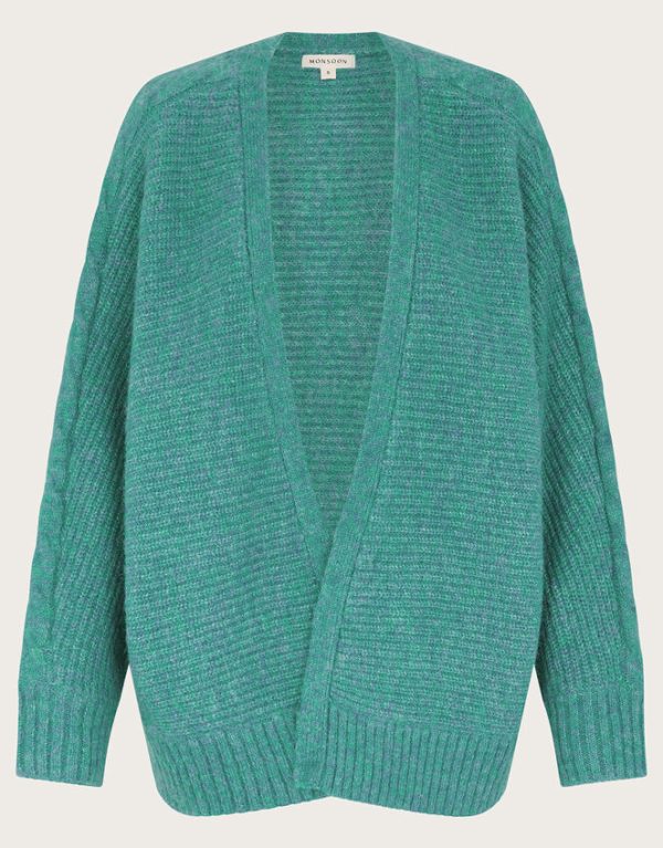 Monsoon Ola Oversized Cardigan Teal - Image 5