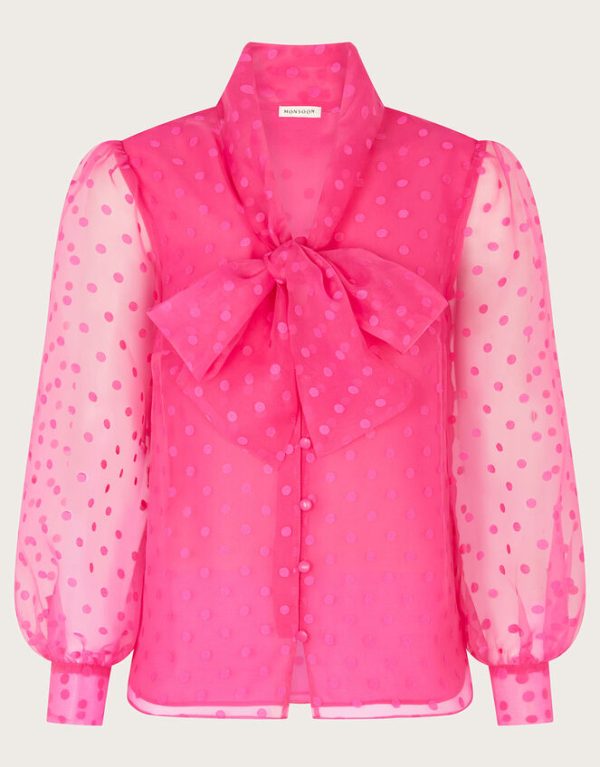 Monsoon Rosa Spot Blouse Pink - Image 6