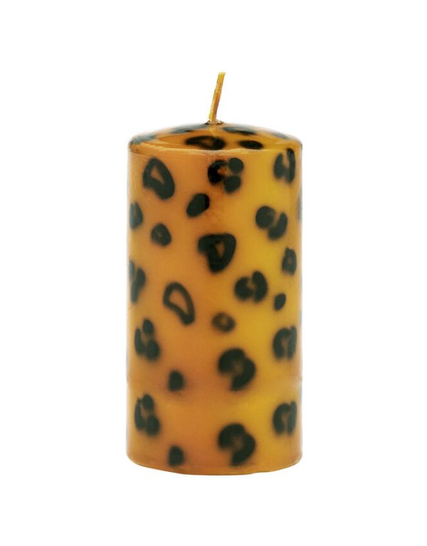 Monsoon Anna and Nina Small Leopard Print Pillar Candle - Image 2