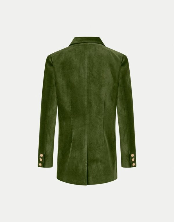 Monsoon East Velaris Velvet Blazer Green - Image 5