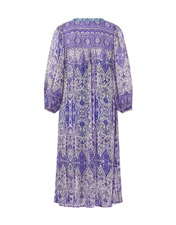 Monsoon East Paisley Print Maxi Dress Purple - Image 6