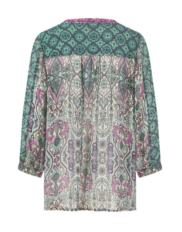 Monsoon East Paisley Print Blouse Green - Image 6