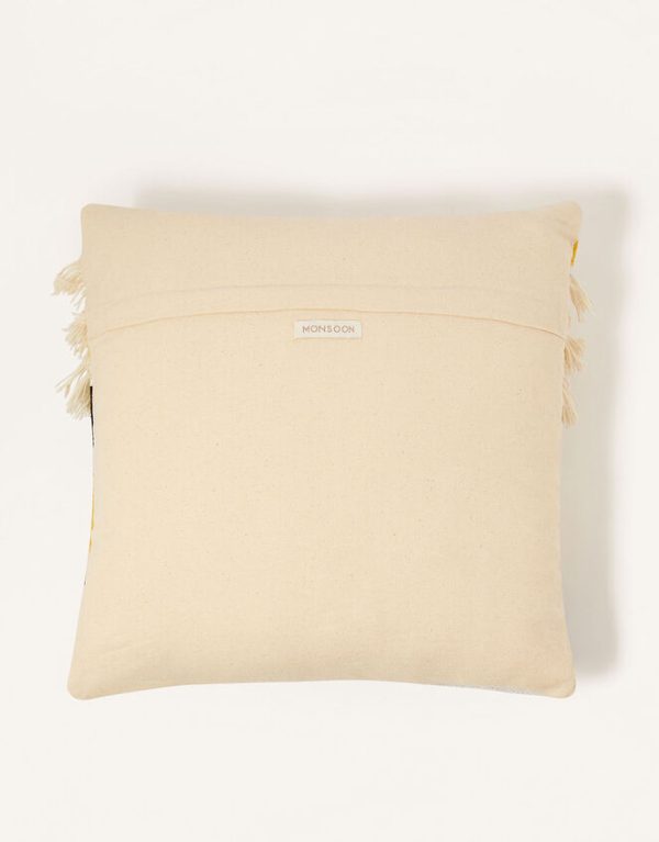 Monsoon Colour Block Fringe Cushion - Image 2