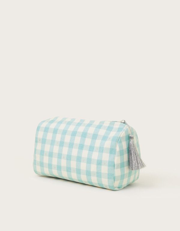 Monsoon Clementine Gingham Print Make Up Bag - Image 2