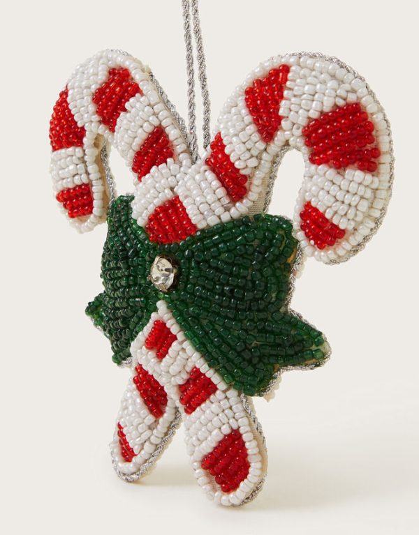 Monsoon Embellished Candy Cane Christmas Tree Decoration - Image 2