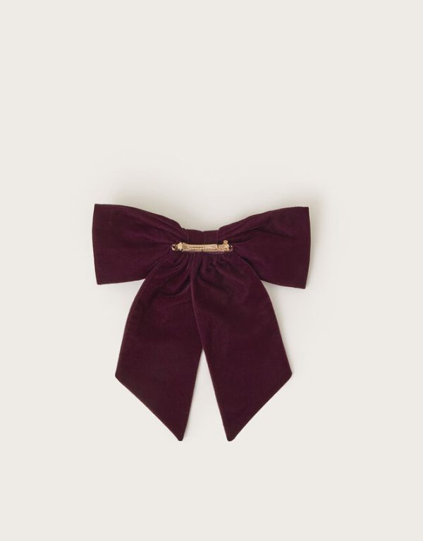 Monsoon Velvet Bow Hair Clip - Image 2