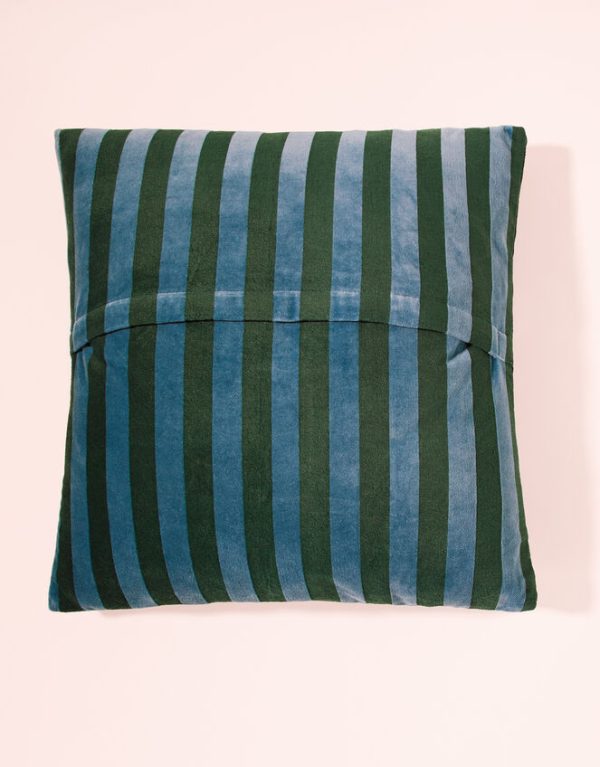 Monsoon Velvet Stripe Cushion - Image 2