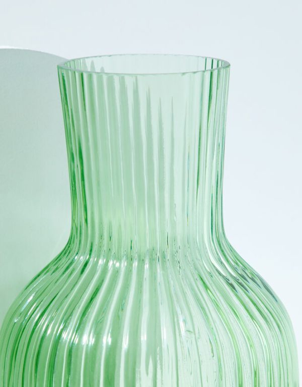 Monsoon Glass Ribbed Small Vase - Image 3