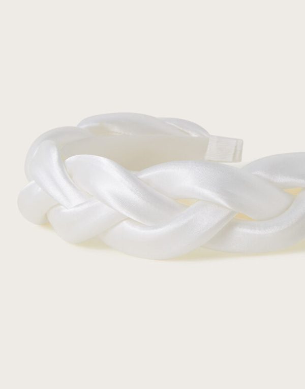 Monsoon Plait Headband Ivory - Image 2