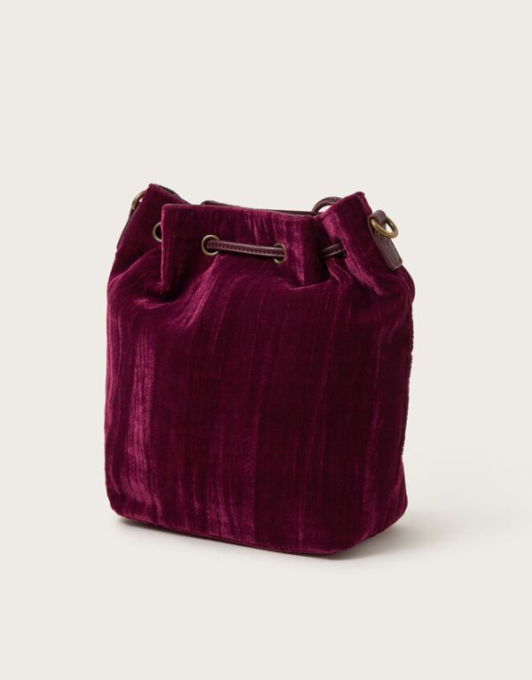 Monsoon Alice Velvet Bucket Bag - Image 2