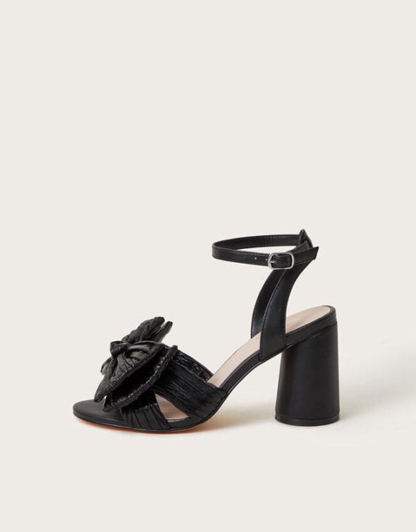 Monsoon Ruby Bow Heel Sandals Black - Image 2