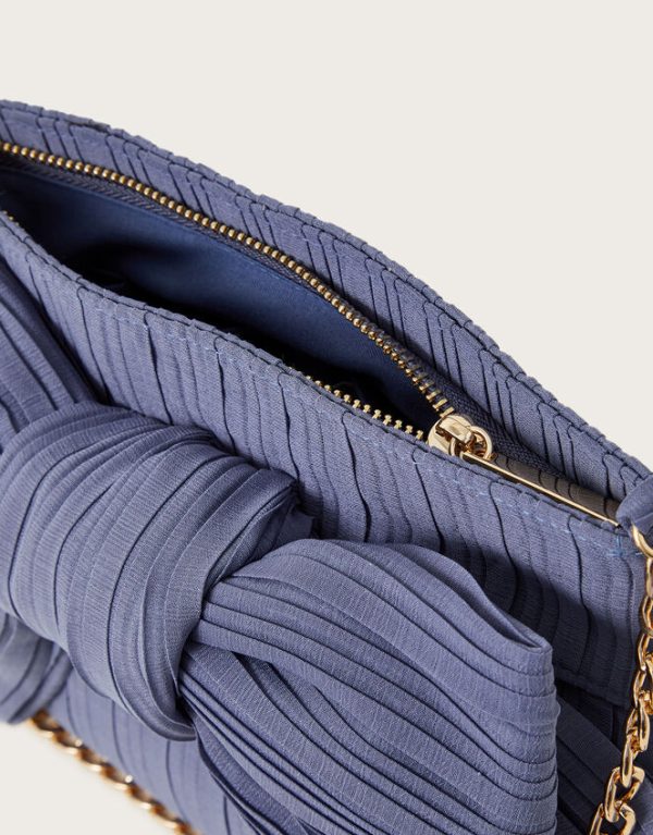 Monsoon Pleated Bow Clutch Bag - Image 3