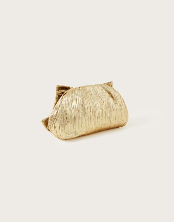 Monsoon Oversized Bow Metallic Bag - Image 3