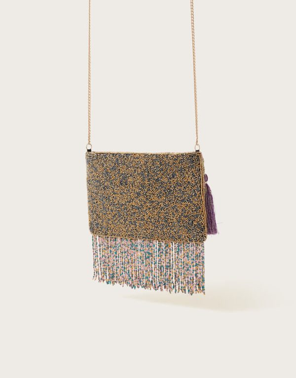 Monsoon Fringe Hand-Beaded Bag - Image 3