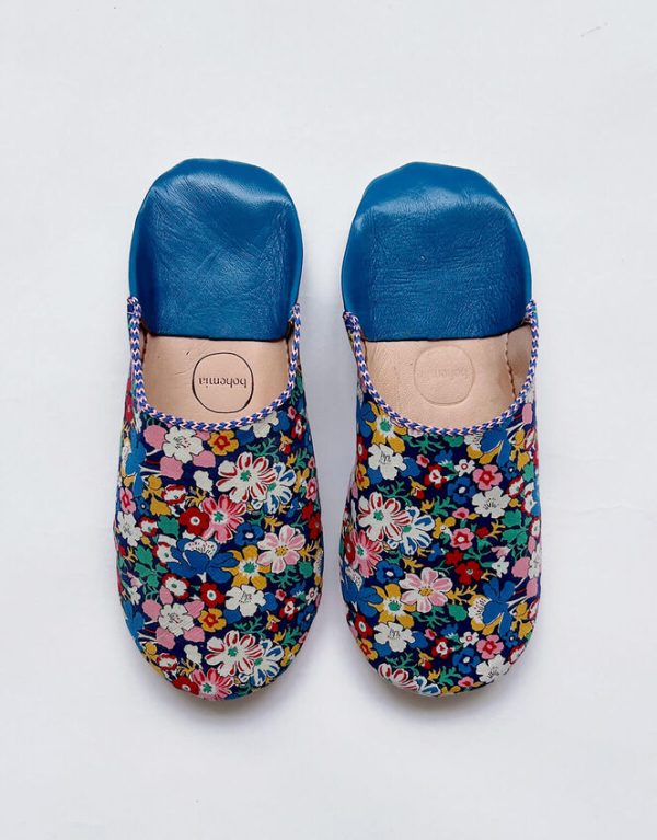 Monsoon Bohemia Design Liberty Print Babouche Slippers Blue - Image 4